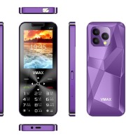 vmax V18 plus Super look Feature Mobile Phone 2.8 iches display with one years warranty  ( purple )