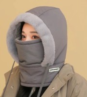 Winter Thick Warm Windproof Hat with Earflaps -ash