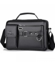 (৯"/১৪") Men's Shoulder Bag (Black)