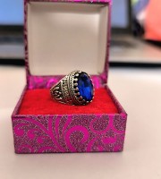 Vp অরজিনাল. নীলা পাথর আংটি - (204)
